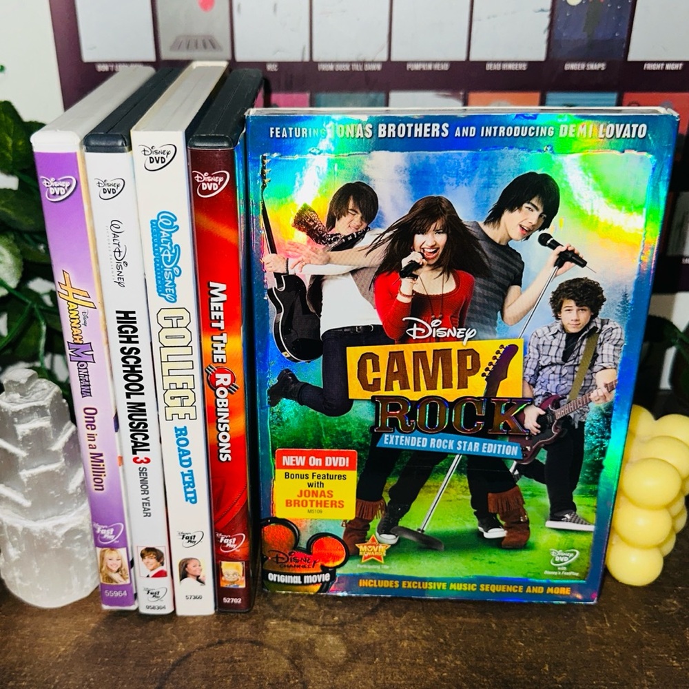 Disney Channel Movie Camp Rock Hannah Montana High School Musical DVD Bundle